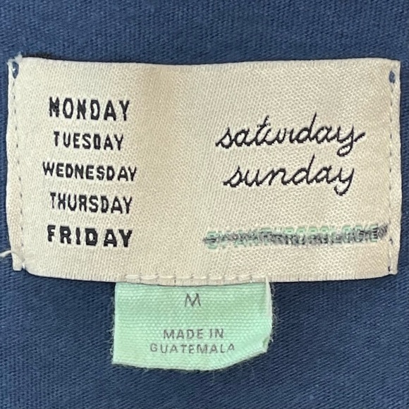 ANTHROPOLOGIE Saturday Sunday Long Sleeve Peplum Shirt 100% Cotton - Picture 5 of 7